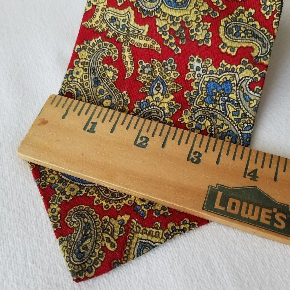 Anderson-Little Paisley Mens Tie Red Blue Vintage